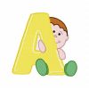 Baby Boy Alphabet Font 30 Machine Embroidery Designs - Image 3