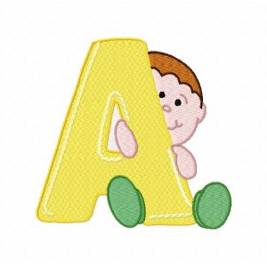 Baby Boy Alphabet Font 30 Machine Embroidery Designs