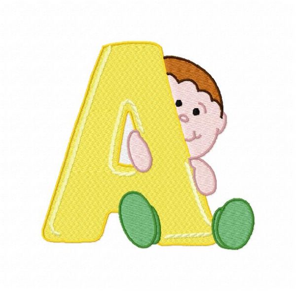 Baby Boy Alphabet Font 30 Machine Embroidery Designs