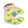 Baby Boy Alphabet Font 30 Machine Embroidery Designs - Image 5