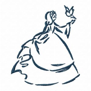 Outline Princess Machine Embroidery Designs