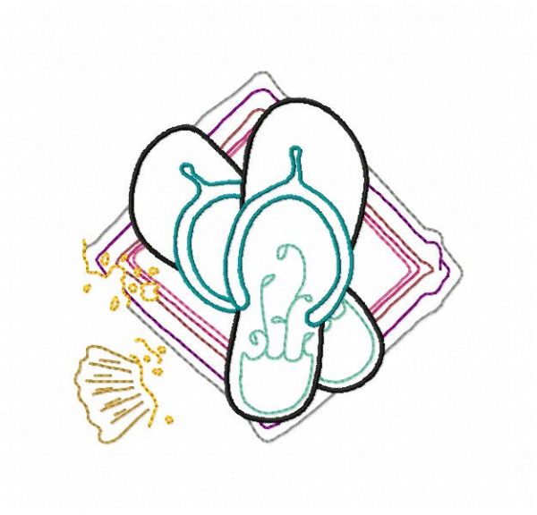 Outline Summer Time Set 2 10 Machine Embroidery Designs