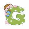 Baby Boy Alphabet Font 30 Machine Embroidery Designs - Image 9