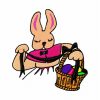 Bunnies with Easter Baskets 10 Machine Embroidery Designs - Image 2