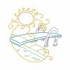 Outline Summer Time Set 2 10 Machine Embroidery Designs - Image 5