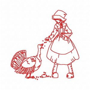 Thanksgiving Sunbonnets 10 Machine Embroidery Designs on CD multi-format