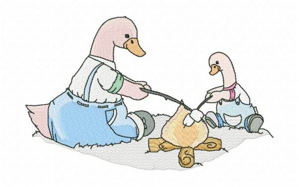 Father & Son Geese 10 Embroidery Designs