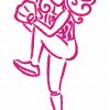 Swirly Baseball Girls Outline 10 Machine Embroidery Designs - Image 3