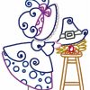 Curly Thanksgiving Sunbonnets 10 Embroidery Designs - Image 3