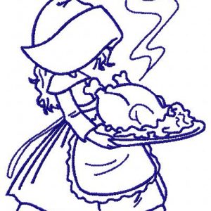Bluework Thanksgiving Kids 10 Machine Embroidery Designs