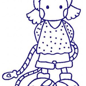 Bluework Girls 10 Machine Embroidery Designs
