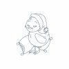 Bluework Sleeping Time Chicks Machine Embroidery Designs - Image 7