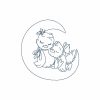 Bluework Sleeping Time Chicks Machine Embroidery Designs - Image 10
