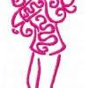 Swirly Baseball Girls Outline 10 Machine Embroidery Designs - Image 2