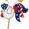 4th of July Patchy Roosters 10 Machine Embroidery Designs - Image 3