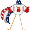 4th of July Patchy Roosters 10 Machine Embroidery Designs - Image 4