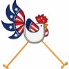 4th of July Patchy Roosters 10 Machine Embroidery Designs - Image 9