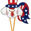4th of July Patchy Roosters 10 Machine Embroidery Designs - Image 10