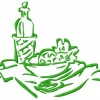 Outline Kitchen Time Machine Embroidery Designs - Image 2