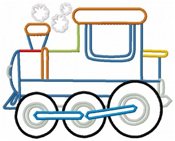 Applique Train 10 Machine Embroidery Designs