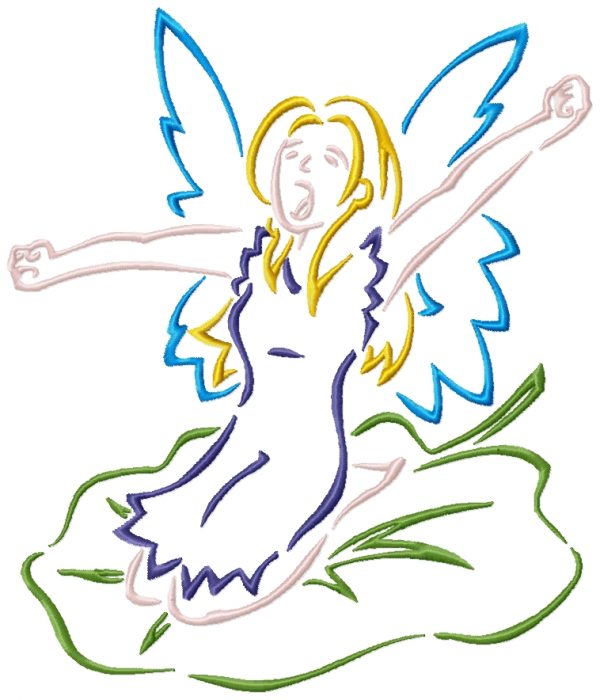 Outline Fairies 10 Machine Embroidery Designs