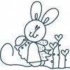 Bluework Easter Bunny 10 Machine Embroidery Designs - Image 4