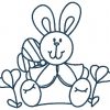 Bluework Easter Bunny 10 Machine Embroidery Designs - Image 5