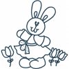 Bluework Easter Bunny 10 Machine Embroidery Designs - Image 7