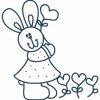 Bluework Easter Bunny 10 Machine Embroidery Designs - Image 8