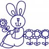 Bluework Easter Bunny 10 Machine Embroidery Designs - Image 9