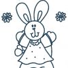Bluework Easter Bunny 10 Machine Embroidery Designs - Image 11
