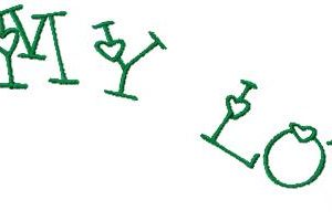 4 My Love Font Machine Embroidery Designs