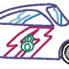 Racing Car Set 10 Machine Embroidery Designs - Image 8