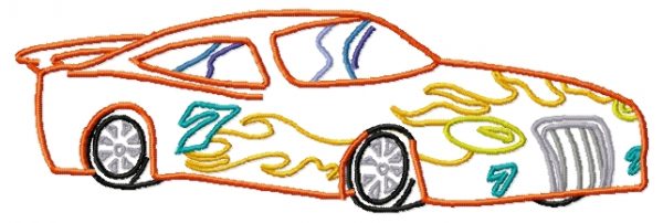 Racing Car Set 10 Machine Embroidery Designs