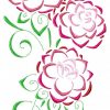 Art Deco Camellias 10 Machine Embroidery Designs CD in 4 sizes Satin Outline - Image 3