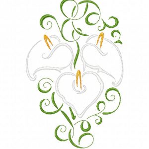 Art Deco Calas Kit 10 Machine Embroidery Designs in 5 sizes