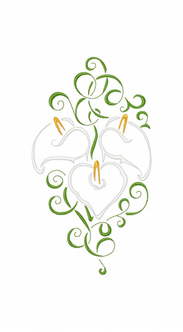 Art Deco Calas Kit 10 Machine Embroidery Designs in 5 sizes
