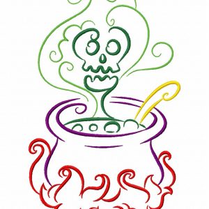 Art Deco Halloween 10 Machine Embroidery Designs Colorline in 4 sizes