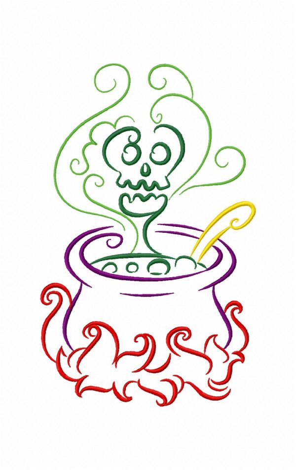 Art Deco Halloween 10 Machine Embroidery Designs Colorline in 4 sizes
