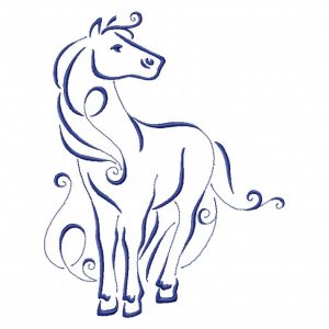 Art Deco Horses 10 Machine Embroidery Designs 4 sizes