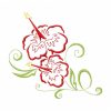 Art Deco Hawaiian Flowers 10 Machine Embroidery Designs in 4 sizes - Image 3