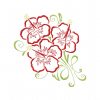 Art Deco Hawaiian Flowers 10 Machine Embroidery Designs in 4 sizes - Image 11