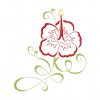 Art Deco Hawaiian Flowers 10 Machine Embroidery Designs in 4 sizes - Image 2