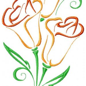 Art Deco Poppy 10 Machine Embroidery Designs in 4 sizes