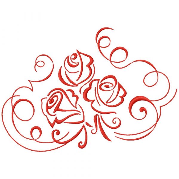 Art Deco Roses 10 Machine Embroidery Designs in 7 sizes