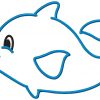 Applique Sea Friends 10 Machine Embroidery Designs + filled on CD in 4 sizes - Image 11