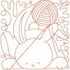 Bunnies Blocks 12 Redwork Machine Embroidery Designs Quilt Blocks - Image 2