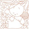 Bunnies Blocks 12 Redwork Machine Embroidery Designs Quilt Blocks - Image 3