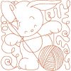 Bunnies Blocks 12 Redwork Machine Embroidery Designs Quilt Blocks - Image 5