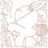 Bunnies Blocks 12 Redwork Machine Embroidery Designs Quilt Blocks - Image 6
